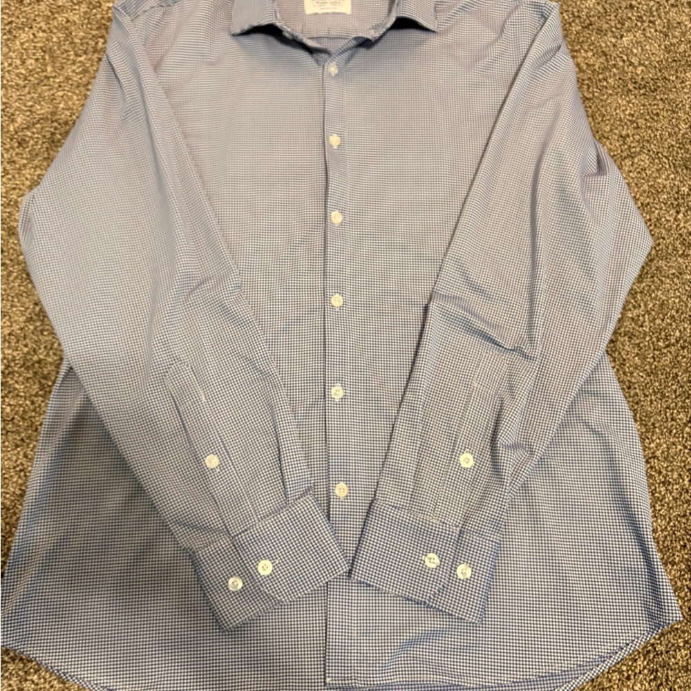 Mizzen+Main Men's Blue Checkered Shirt. XL Trim Fit. NWOT